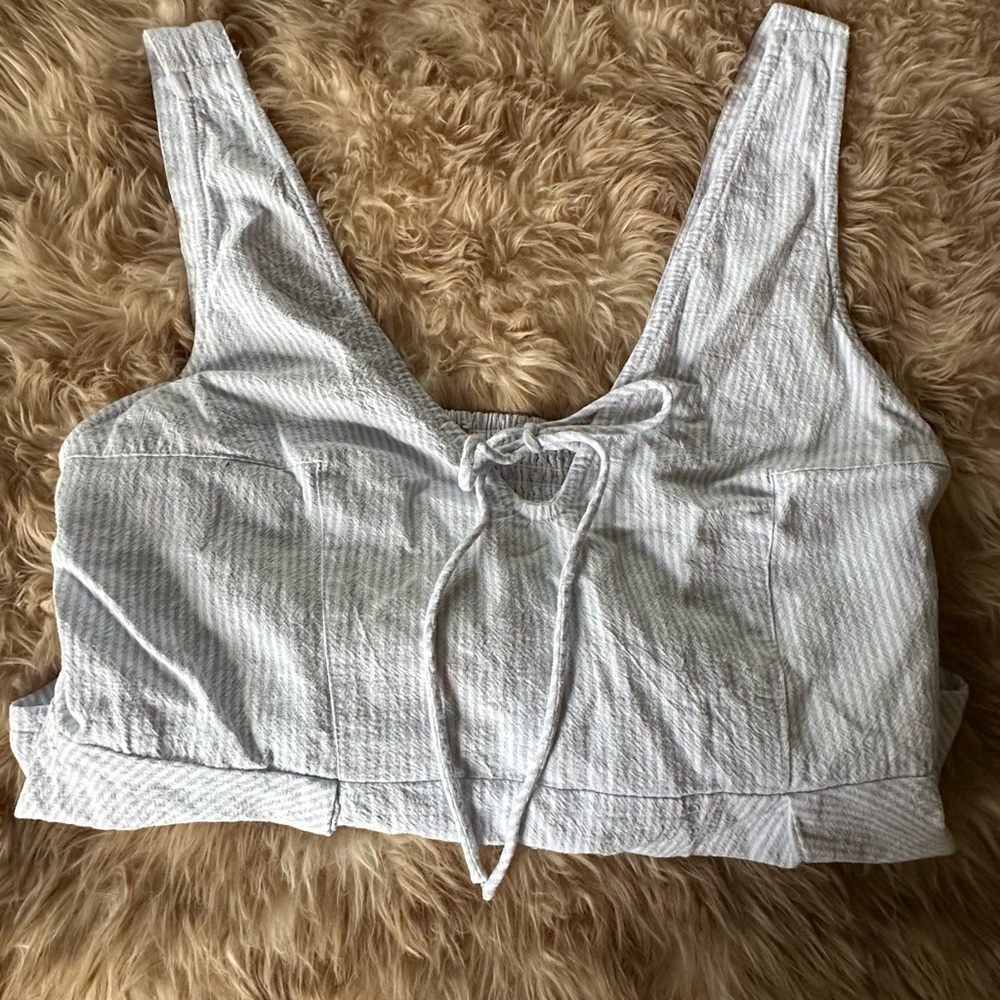 Free People Striped Crop Top